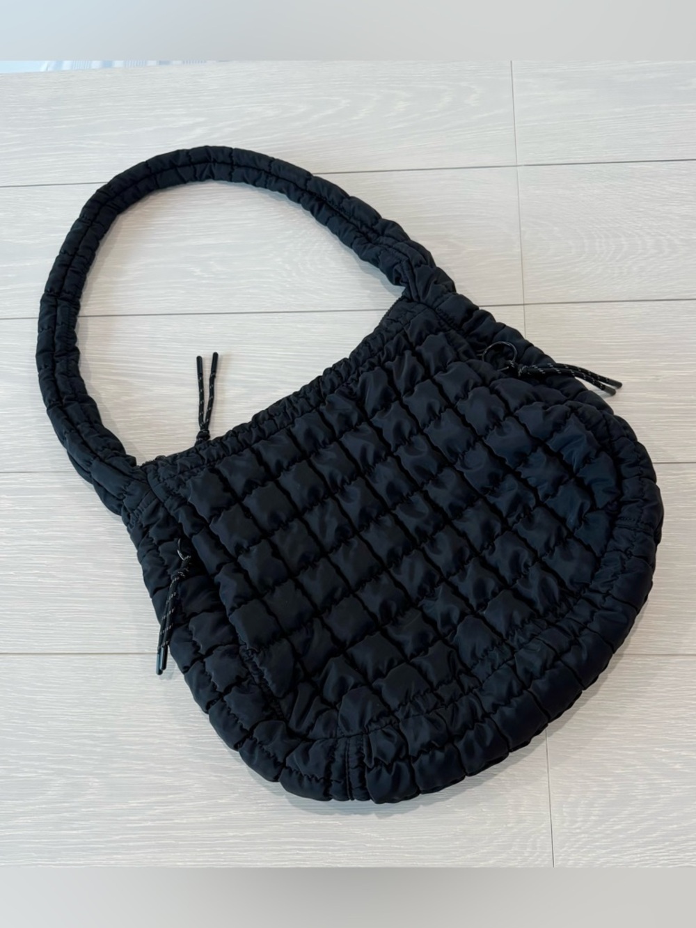 Black Quilted Shoulder Bag - Women's Everyday Tote